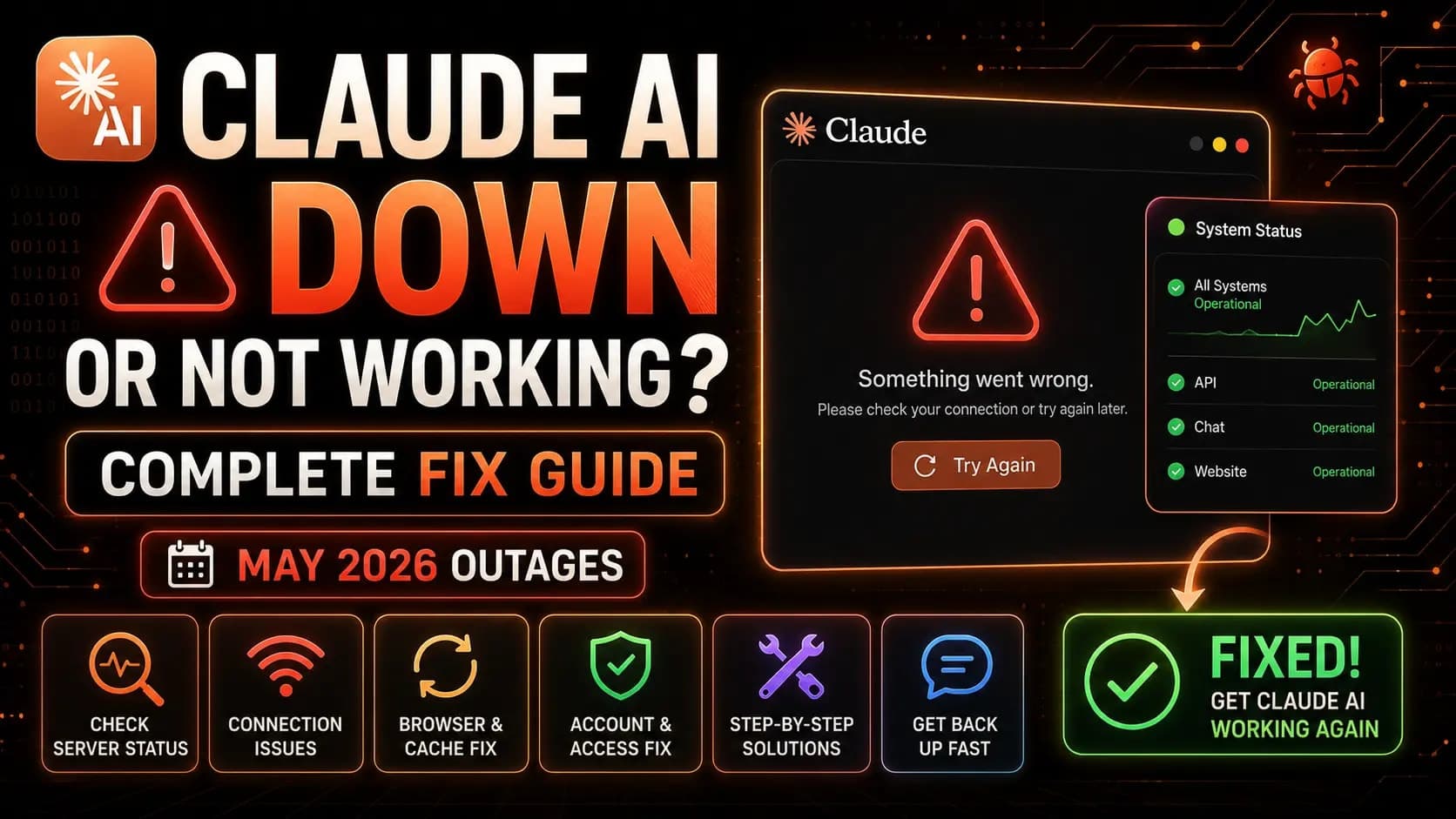 Claude AI Down or Not Working? Complete Fix Guide (May 2026 Outages)