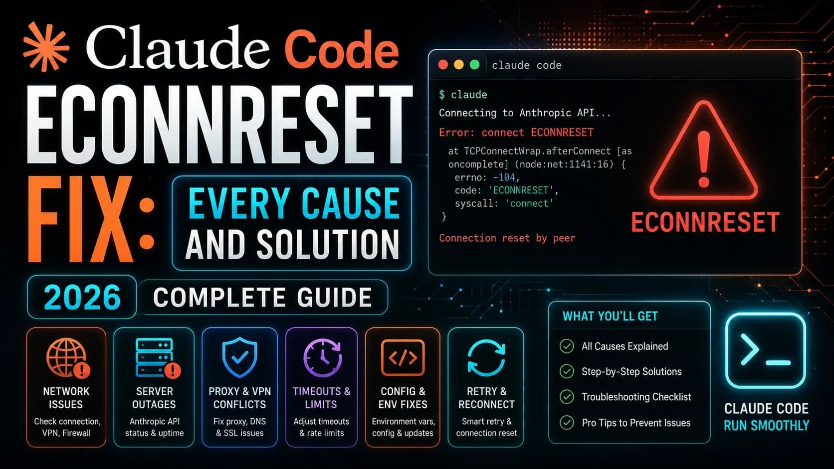 Claude Code ECONNRESET Fix: Every Cause and Solution (2026 Complete Guide)