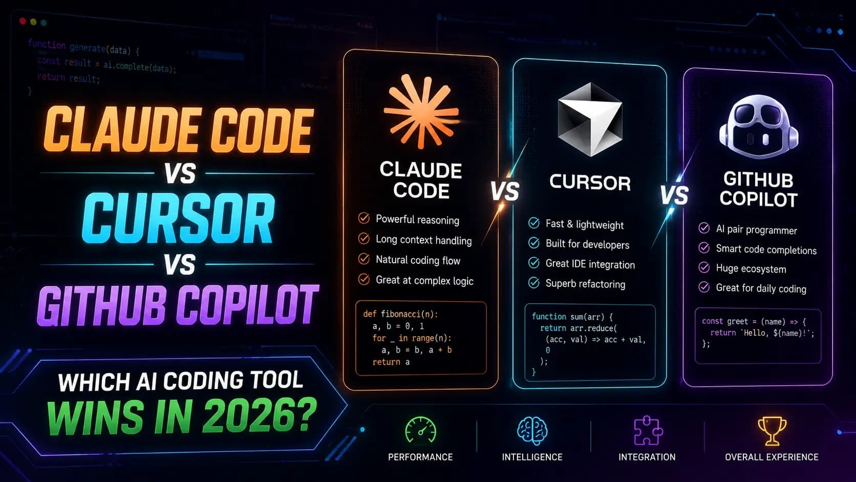 Claude Code vs Cursor vs GitHub Copilot: Which AI Coding Tool Wins in 2026?