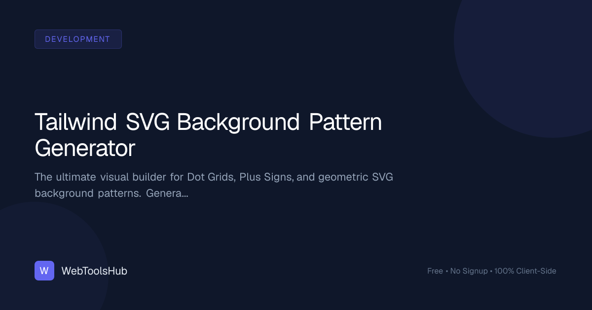 Tailwind SVG Background Generator | Free Patterns | WebToolsHub